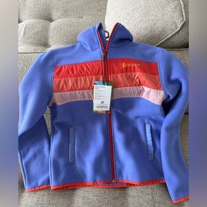 cotopaxi Hyperspace Teca Fleece Jacket in Blue with Red Accents